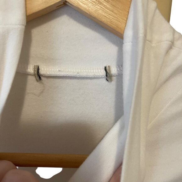 BURBERRY| Ivory Mock Neck LS w/Burberry pattern piping at Empire Waist - cotton - Picture 5 of 9